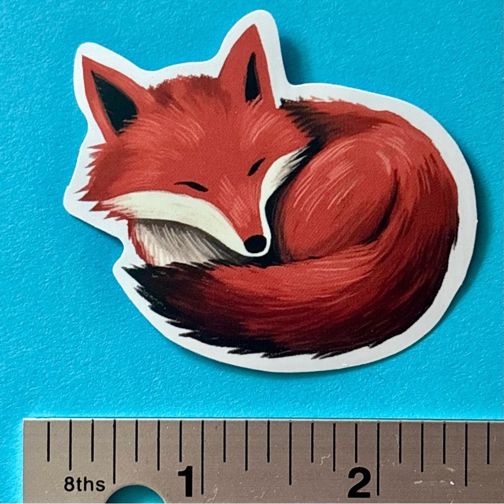 10/$10 Fox Aesthetic Sticker Waterproof  Vinyl Water Bottle Laptop Scrapbook